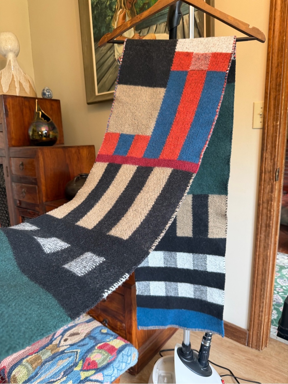 NEW Burberry Multi-Color Patterned Wool Sweater - Picture 1 of 8